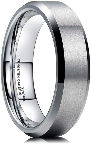 King Will Wedding Band For Men Tungsten Carbide Engagement Ring Size 9 - Lot 9543