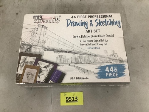 44-Piece Professional Drawing & Sketching Art Set - Lot 9513