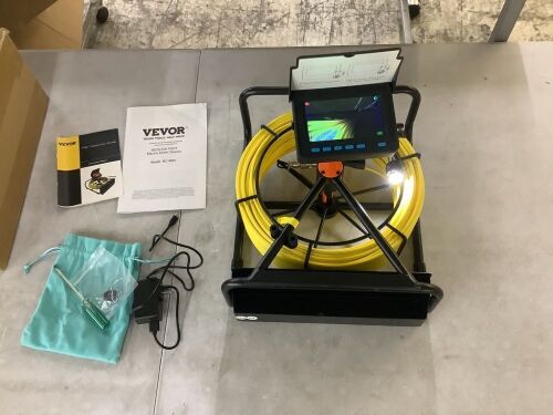 VEVOR Pipeline Inspection Camera 4.3 in. Screen Sewer Camera IP68 with DVR Function, 164 ft. Snake - Lot 35