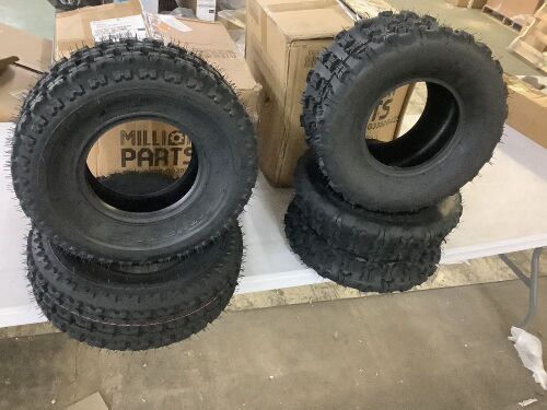  Set of 4 All Terrain ATV UTV Tires 19x7.00-8 Front & 18x9.50-8 Rear Mud Tires 4PR Tubeless  - Lot 43