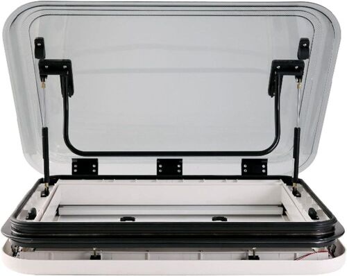 RV Roof Hatch Window with LED Light, 27.6 x19.7Inch - Lot 96