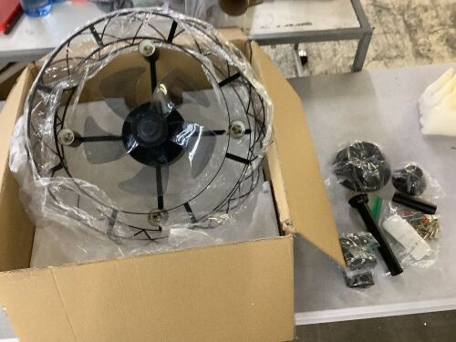 Modern Enclosed Ceiling Fan  - Lot 199