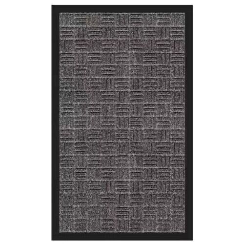 Lot of (2) Ottomanson Waterproof Non-Slip Indoor/Outdoor Rubber Doormat, 18 in. x 30 in., Black/Charcoal - Lot 487