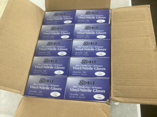 Case of Noble Disposable Vinyl/Nitrile Gloves - Lot 499