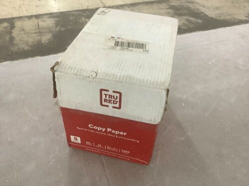 Tru Red Copy Paper 8.5" x 11" 92 Brightness 20lb 2500 Sheets - Lot 898