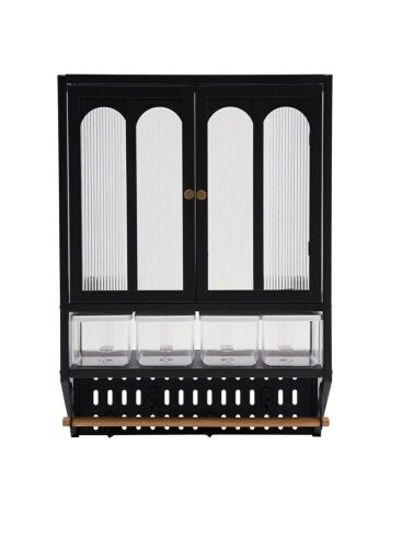 Wall-Mounted Kitchen Cabinet Organizer with 2-Doors, 27.6" x 15.7" x 55.1"  - Lot 289