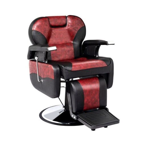 OmySalon BC1201 Classical Style Heavy Duty Hydraulic Reclining Barber Chair - Lot 25