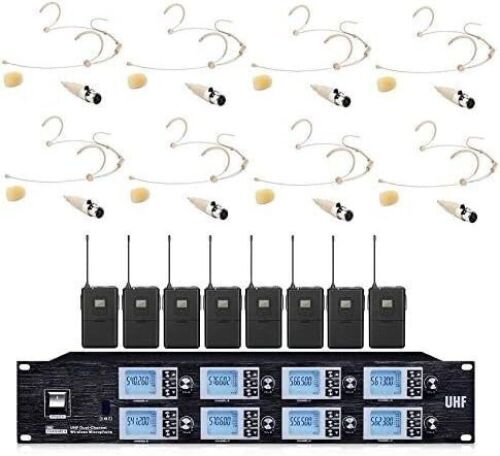 Professional 8-Channels Wireless UHF Microphone System - Lot 64