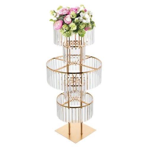 Gold Crystal Flower Stand Centerpiece - Lot 176