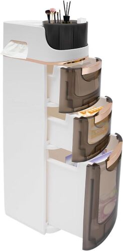 Slim Waterproof Bathroom Storage Cabinet, 3-Tier  - Lot 177
