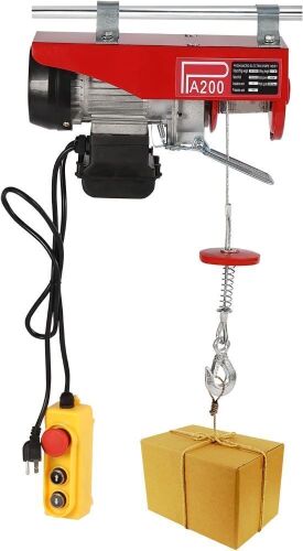 440lbs Lift Electric Hoist Crane Remote Control Power System - Lot 132