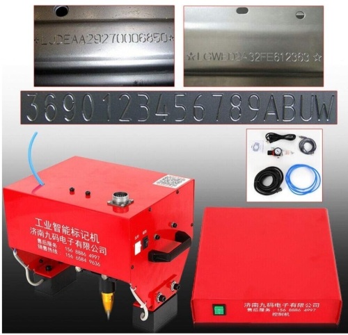 Pneumatic Marking Machine 110X70mm Metal Engrave Air Dot Peen Machine For Metal Marking VIN/Code/Chassis Number WIN7 WINDOWS XP Depth: 0.01-1mm 110V - Lot 23