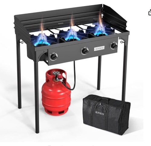 ROVSUN 3 Burner Propane Gas Stove - Lot 539
