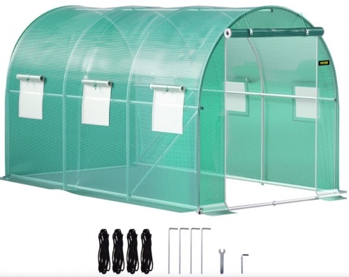 VEVOR Walk-in Tunnel Greenhouse, 12 x 7 x 7 ft - Partially Missing Hardware - Lot 630