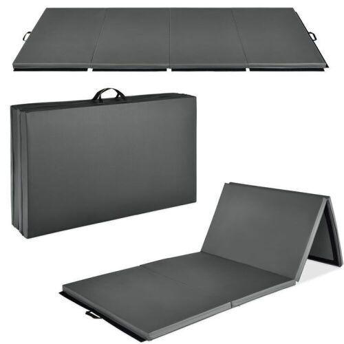 Folding Exercise Fitness Workout Gym Floor Mat w/ Handles - Lot 653