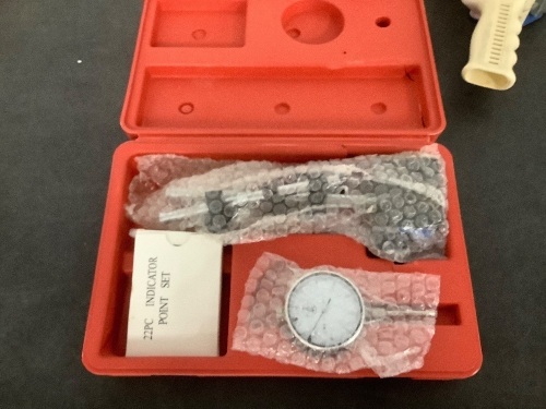 Dial Indicator with Magnetic Base and Point Precision Inspection Set, Long Arm 0-10mm - Lot 9665