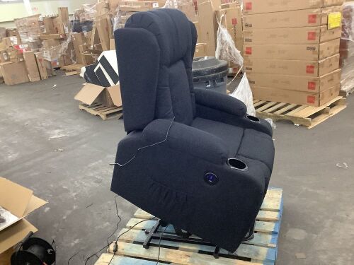Electric Power Lift Recliner Massage Chair w/ Heat, USB Port, Cupholders - Lot 73
