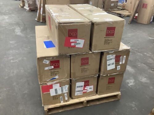 Lot of (8) 6' Pre-Lit Snow Flocked Artificial Pine Christmas Tree - Uninspected - Lot 83