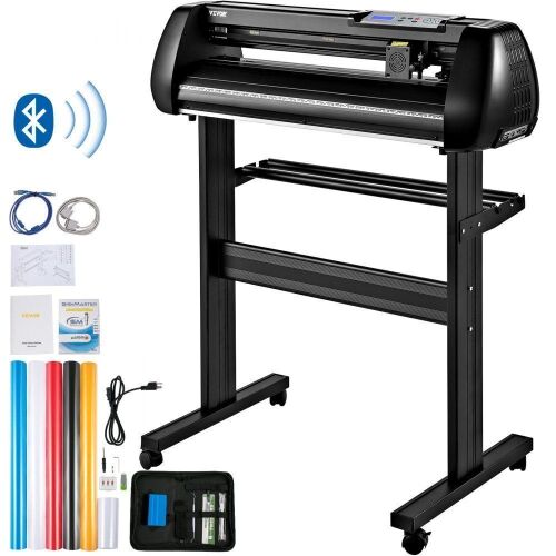 VEVOR 34in Offline Bluetooth Vinyl Cutting Plotter Machine, 400in/10m Steel Roller Shaft Adjustable Speed Force - Lot 22