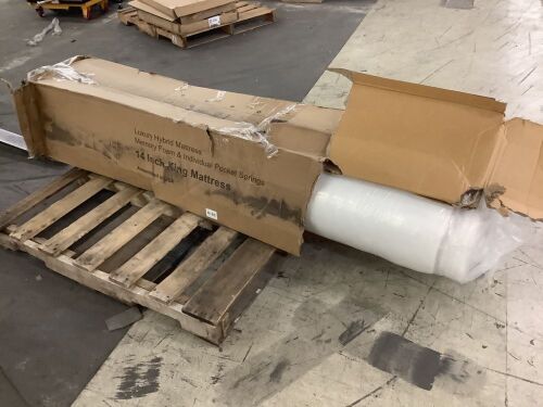 BedStory 14 Inch Luxury Hybrid Mattress Memory Foam & Pocket Springs, King  - Lot 18