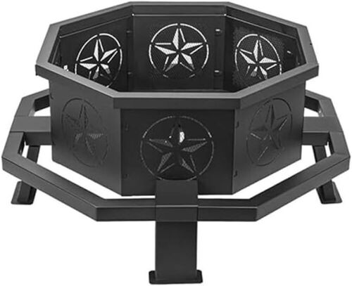 42" Octagonal Wood Burning Fire Pit  - Lot 75