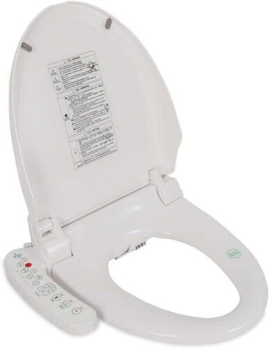 Round Heated Electric Smart Bidet Toilet Seat Warm Air Dryer Automatic Deodorization - Lot 76