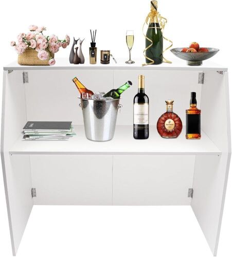 Portable Foldable Bar Cabinet 47.75" x 19.5" x 42.75" - Lot 132
