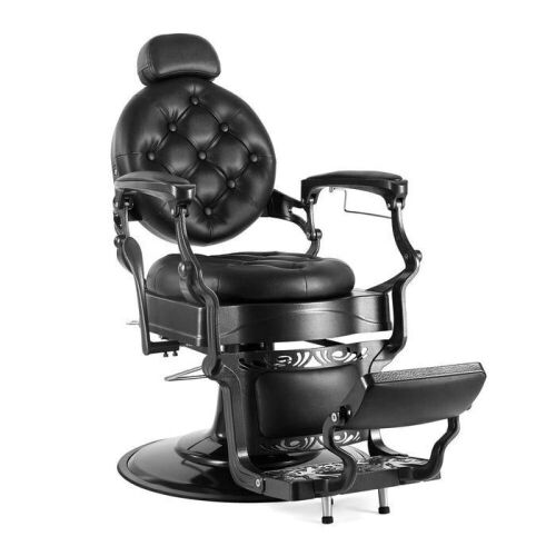 OmySalon BC1101 Vintage Style Heavy Duty Hydraulic Recline Barber Chair - Lot 30