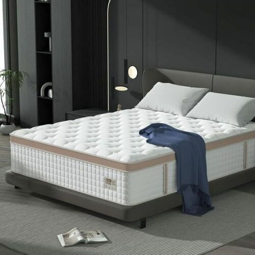 BedStory 14 Inch Queen Size Hybrid Mattress, Gel Memory Foam, Pocket Springs  - Lot 52