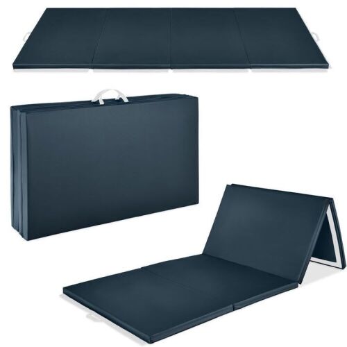 Folding Exercise Fitness Workout Gym Floor Mat w/ Handles - Lot 335