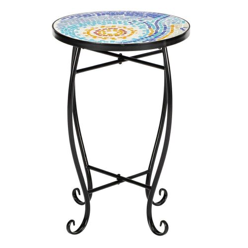 VINGLI 14 Inch Mosaic Outdoor Side Table  - Lot 759
