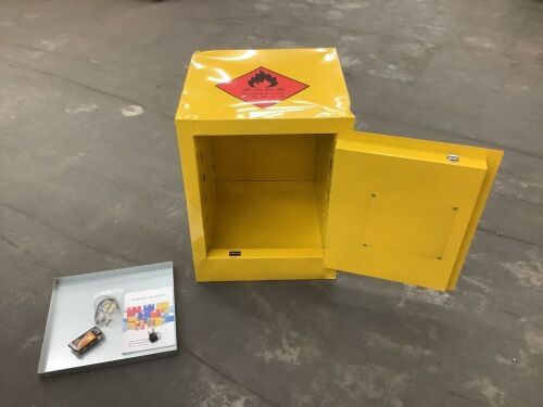 12 Gallon Safety Storage Cabinet for Flammable Liquids 17" x 17" x 22" - Dented - Lot 149