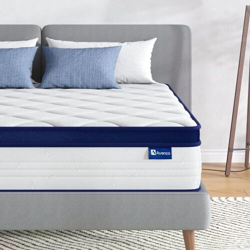  Avenco 12 Inch Queen Hybrid Spring Mattresses with Comfort Foam and Pocket Coils - Lot 57