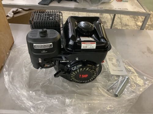 7.5 HP Gas Engine - For Repair, Plastic Grinds when String Pulled, Dented Gas Tank  - Lot 239
