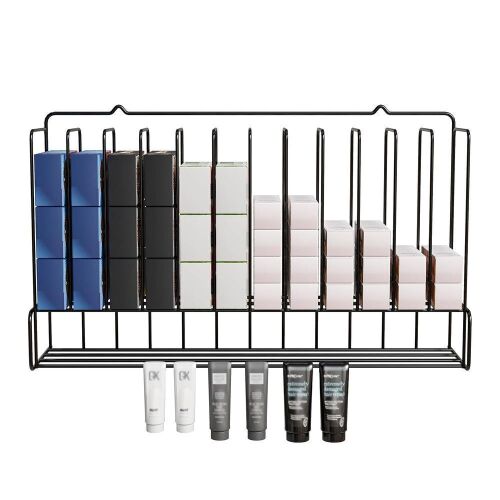 OmySalon HCRM Professional Wall Mounted Metal Salon Hair Color Dye Tube Organizer Storage Rack - Lot 643