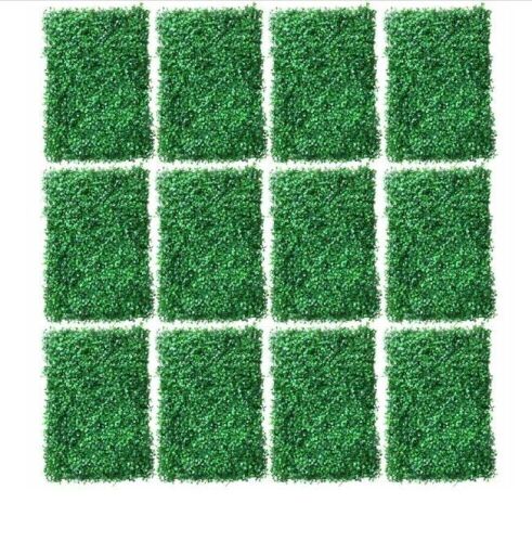 Artificial Boxwood Hedge Panels, 12 pc  - Lot 644