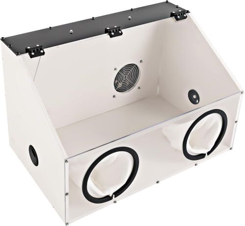 2 Holes Dust Cover Fully Enclosed Grinding Table Polisher Dust Box - Lot 208