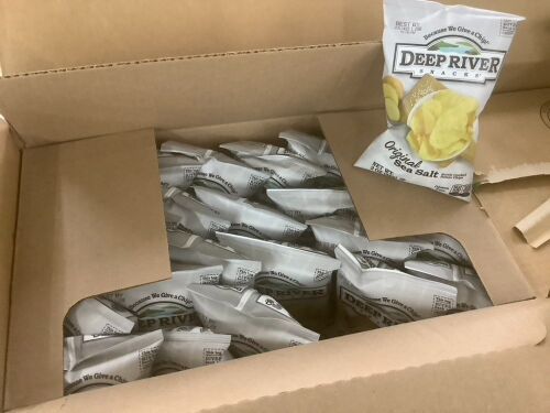Case of Deep River Snacks Chips, Orginial Sea Salt & Zesty Jalapeno, Best By July 2025 - Lot 304