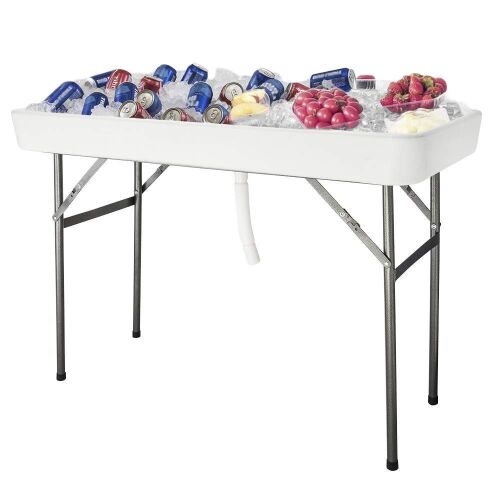 VINGLI 4FT Party Ice Cooler Table Foldable Camping Buffet Ice Table - Lot 307