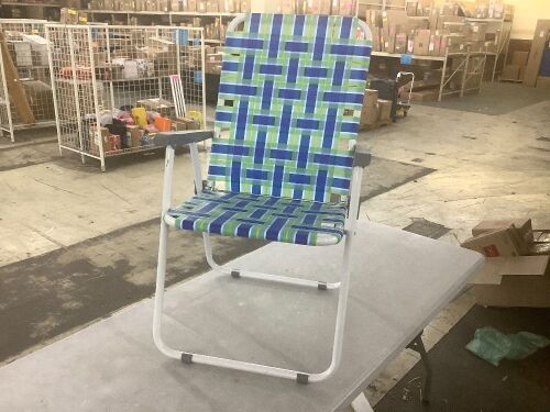 Folding Webbed Lawn Chair  - Lot 403