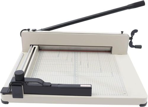 17Inch Cut Length Guillotine Paper Cutter, Metal Base with Gridlines - Lot 36