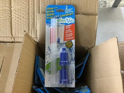Case of (48) Refresh2Go Universal Filter Straws, 2 Pack  - Lot 802