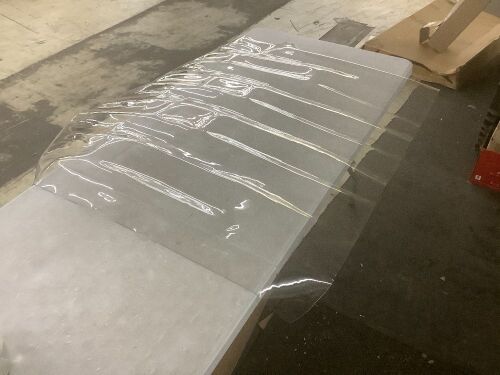 Plastic Table Protector 45" x 45"  - Lot 622