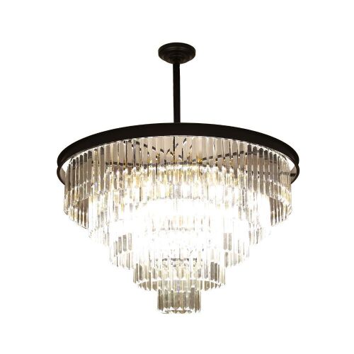 31.5" 5 Tier Crystal Chandelier - Lot 99