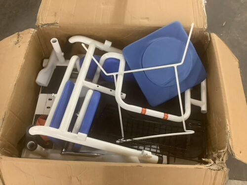 Hydraulic Patient Lift Nursing Chair, 4 in 1 Shower Chair w/ Potty - Missing Instructions - Lot 183