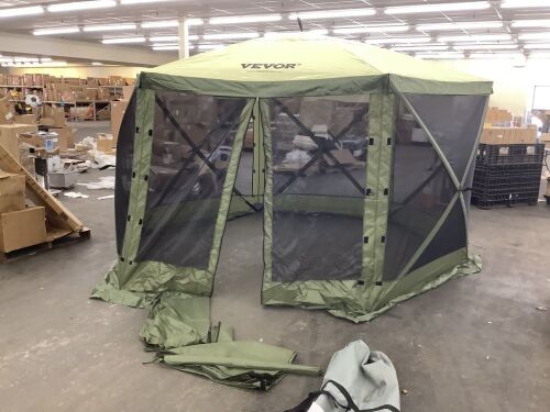 VEVOR 12x12ft, 6 Sided Pop-up Canopy Shelter Tent with Mesh Windows, Portable Carry Bag - Lot 88