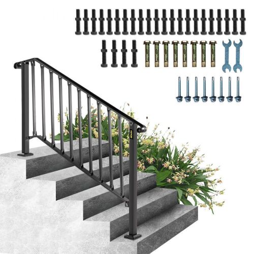 VEVOR Handrails for Outdoor Steps, Fit 4 or 5 Steps  - Lot 109