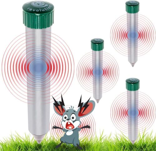 4 Pack Sonic Mole Chaser, Battery Operated Pest Repeller Stake - Lot 178