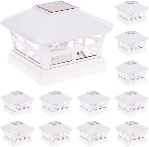 GreenLighting 12 Pack Mission Solar Post Cap Lights Fits 5x5 PCV/Vinyl Post  - Lot 179