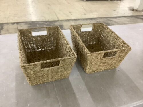 Lot of (2) Woven Storage Baskets  - Lot 571